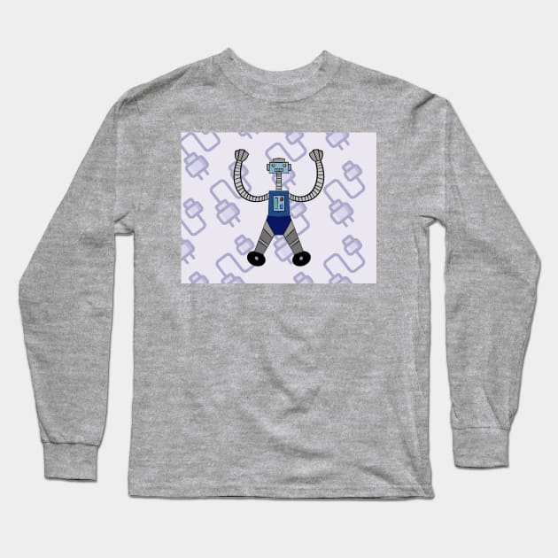 December Plugin Robot Long Sleeve T-Shirt by Soundtrack Alley